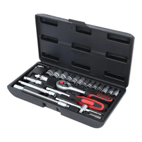 1/4" Coffret de douilles, 25 pcs.