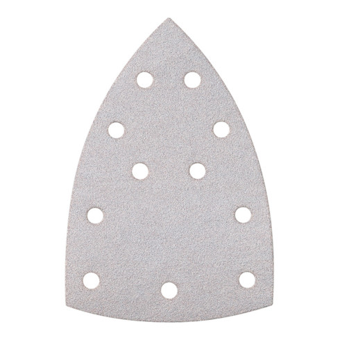 10 feuilles abrasives auto-agrippantes 100 x 150 mm, assortiment, série « professional », pour peinture, vernis, mastic, en 2 parties, perforées, ponceuses multifonctions metabo