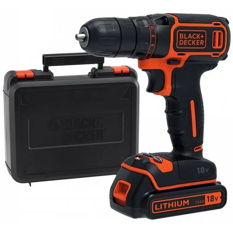 Black & Decker BDCDC18K-QW Perceuse-Visseuse sans fil (1x1,5Ah/18V) Coffret