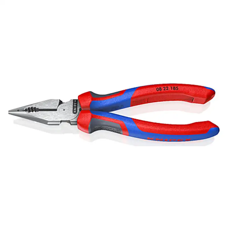 Pince universelle multifonctions 185mm avec tranchant - Bi-matière KNIPEX - 822185