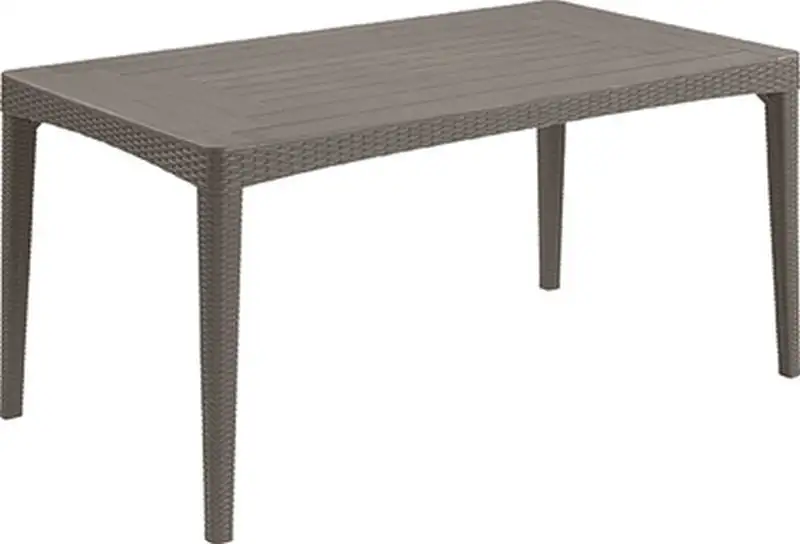 KETER GIRONA Table de jardin rezolith/osier rond 160 x 90 x 74 cm, cappuccino 17204645