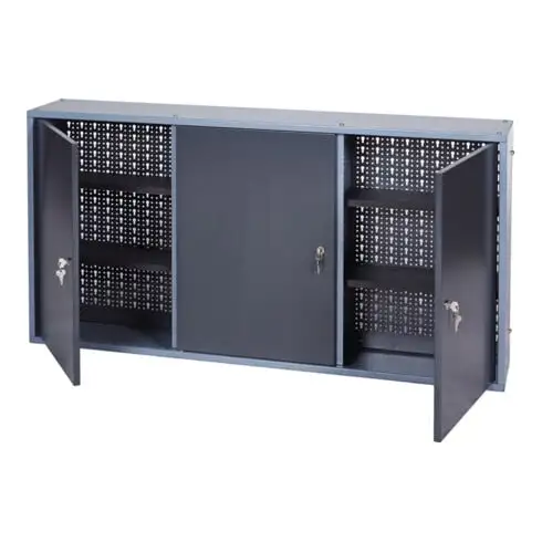 Armoire à outils Küpper 1200 x 190 x 600 mm (l x P x H) avec 3 portes, paroi arrière perforée