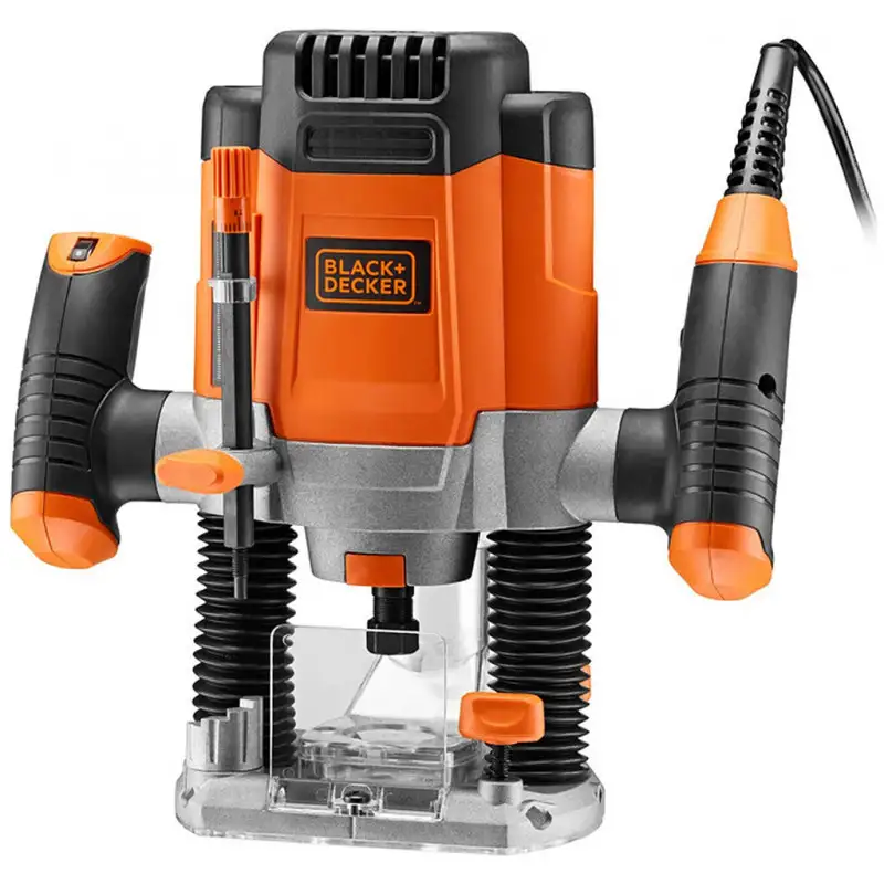 Black & Decker KW1200EKA Toupie avec fraises en coffret 1200 Watts