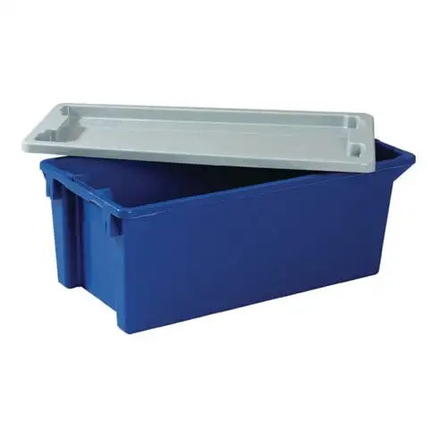 Couvercle L600xl400mm gris polystyrène adapté au bacs gerbables-emboîtables