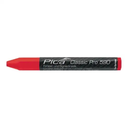 Craie de marquage Classic PRO 590 rouge av.emballage papier Pica Classic PRO 590