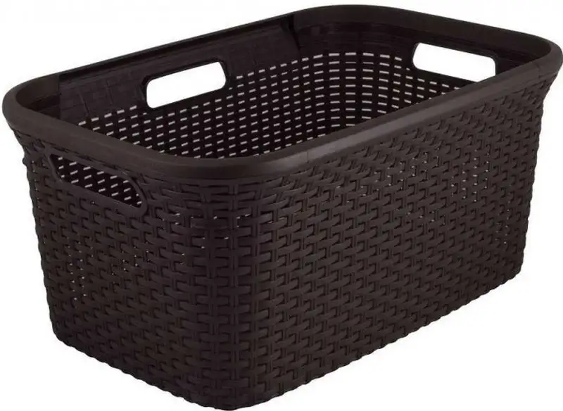 CURVER STYLE 45L Panier a linge 59,2 x 38 x 27 cm, marron foncé 00708-210