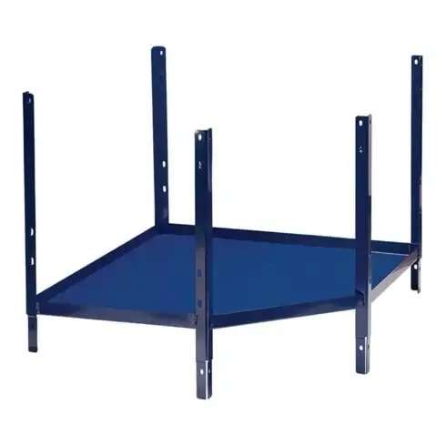 Élément de tablette de coin LOGS 231 H520xl540xP390mm bleu RAL 5022 LOGS