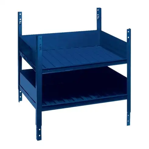 Élément d'étagère LOGS 40 H520xl540xP390mm bleu RAL 5022 avec double tablette LO