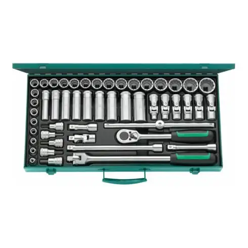 Jeu de clés à douilles Stahlwille, carré 1/2″ 50 pièces