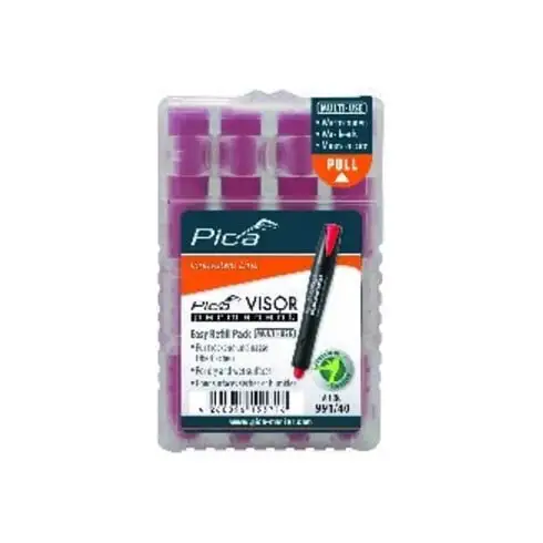 Jeu de mines Visor permanent 4 pcs. bleu rés.à l'eau Pica Visor perm. mines rech