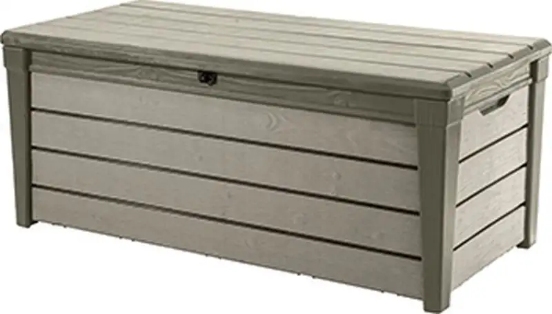 KETER BRUSHWOOD 455L Coffre de rangement 145 x 69,7 x 60,3 cm, taupe 17202631