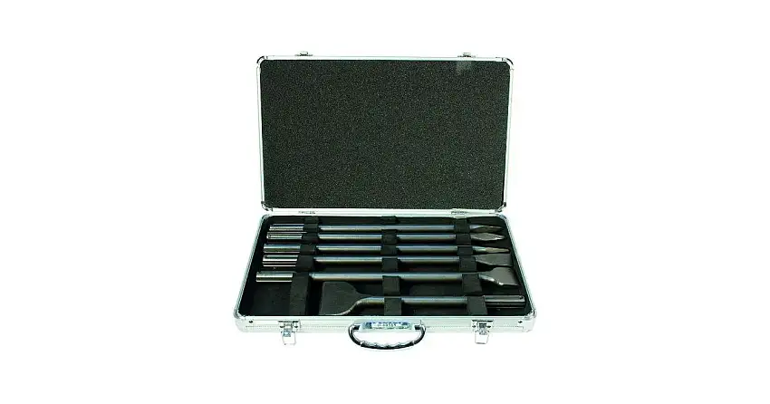 MAKITA jeu de burins SDS-Max en coffret Al : 2x canine 400 mm, 2x burin plat 25x400 mm, 1x burin plat 50x400 mm, D-40565