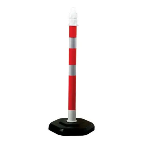 Potelets de blocage polypropylène rouge/blanc D. 63 mm pour l'installation avec