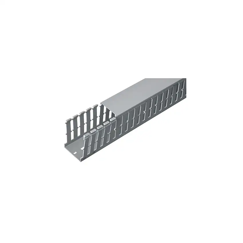 14030CCZ Goulotte de câblage PVC avec couvercle LxH 60X40mm GRISE - Vendu par carton de 32m - Prix au mètre