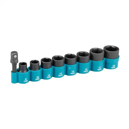 Assortiment de 8 adaptateurs de douilles 3/8" MAKITA