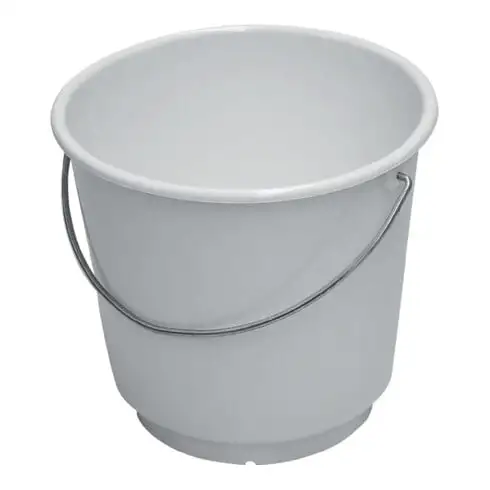 Seau 10 l polyéthylène blanc compatible alimentaire D. 290 mm H. 260 mm