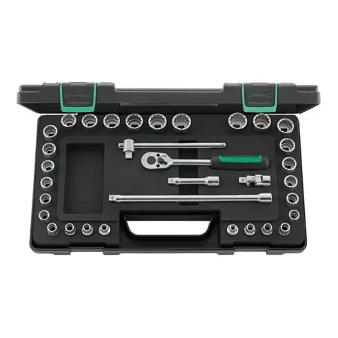 STAHLWILLE Jeu de clés à douilles, carré 3/8 pouce 33 pièces, métriques / en pouces