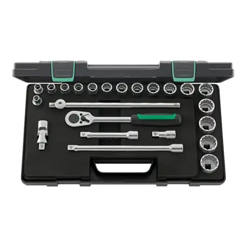STAHLWILLE Jeu de clés à douilles dimensions américaines, carré 1/2 pouce 23 pièces