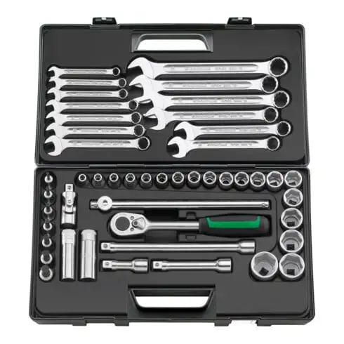 STAHLWILLE Jeu de clés à douilles et clé mixte, carré 1/2 pouce 47 pièces