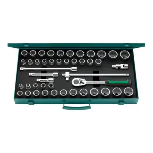 STAHLWILLE Jeu de douilles métrique/pouces, carré 1/2 pouce 45 pièces