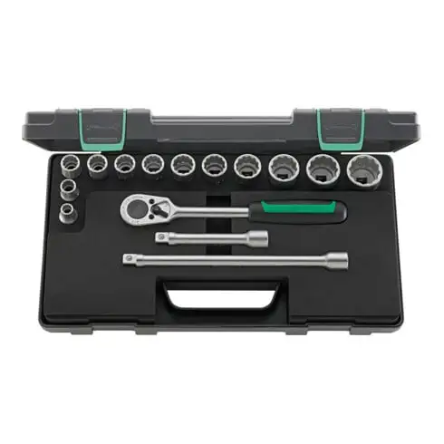 STAHLWILLE Jeu de clés à douilles, carré 1/2″ 15 pièces 12