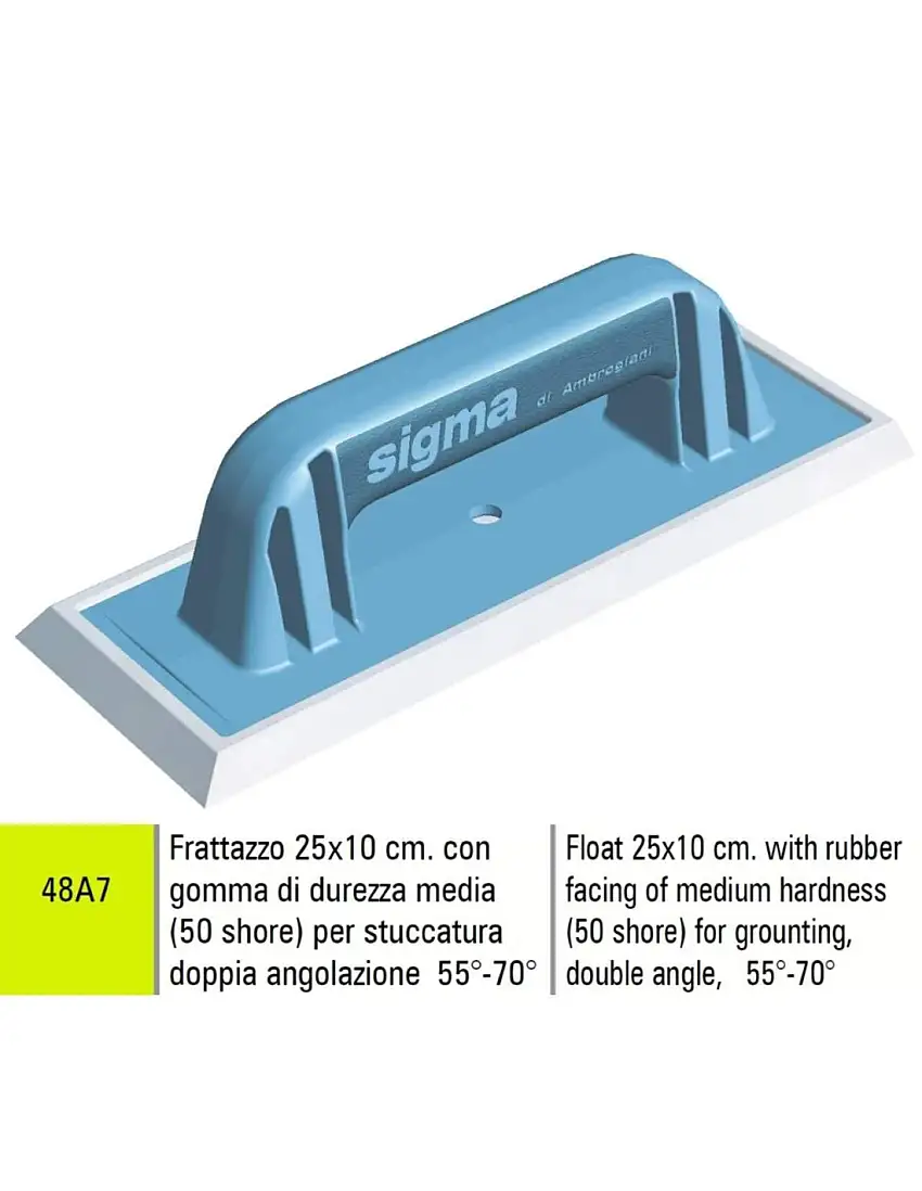 Talochon 25x10 cm Sigma 48a7 avec caoutchouc pour le scellement angle double 55°-70°
