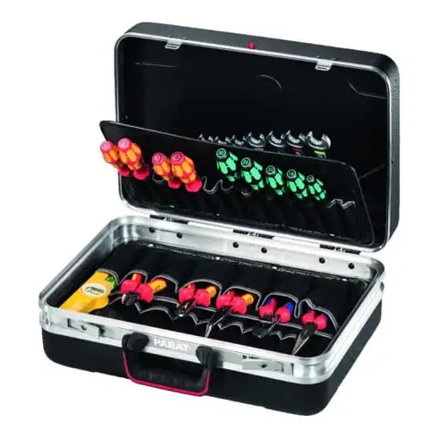 Valise à outils en ABS PARAT avec coque de fond et plateaux porte-outils