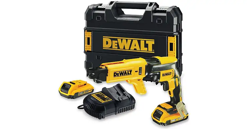 Visseuse sans fil DeWALT pour plaques de plâtre, 18 V 2x batterie 2,0 Ah, chargeur, mallette DCF620D2K